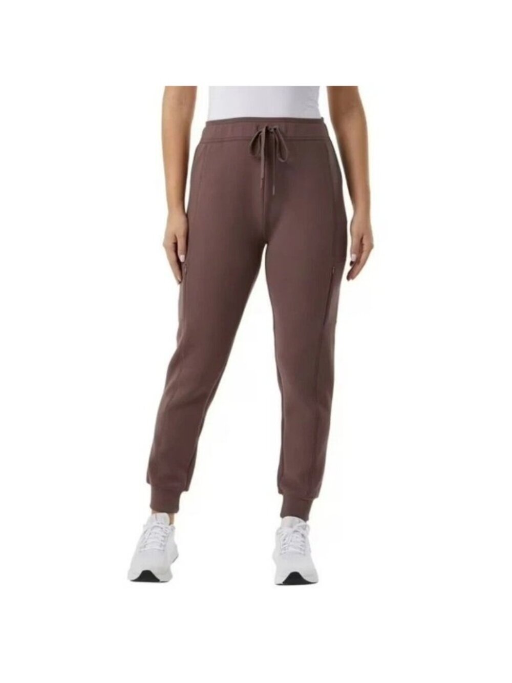 NWT 32 Degrees Women's Scuba Jogger Pants Brown Medium With Pockets P1001